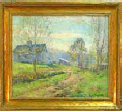 Oil on Canvas Signed Lucie Hartrath Entitled "November" C1918 - Sold $39,600